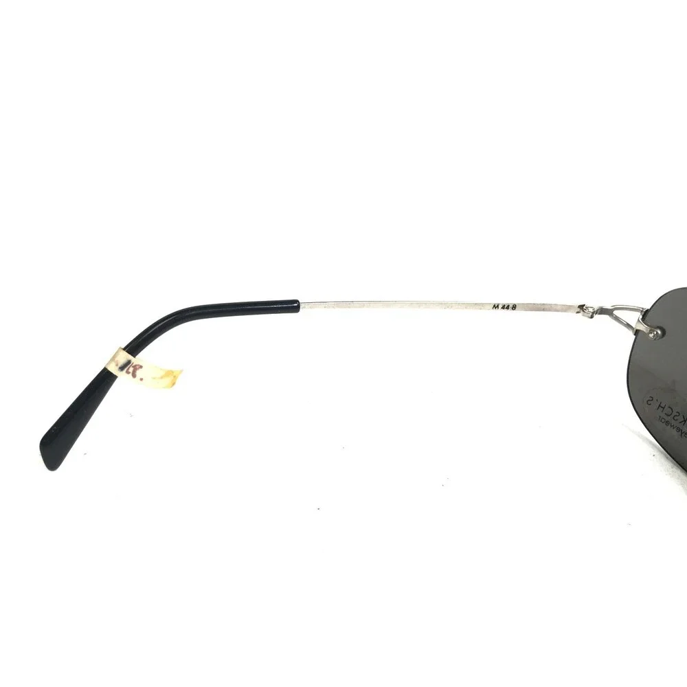 Proksch's Sunglasses M 44 8 Gray Round Cat Eye Wrap Wire Frames w Black Lenses